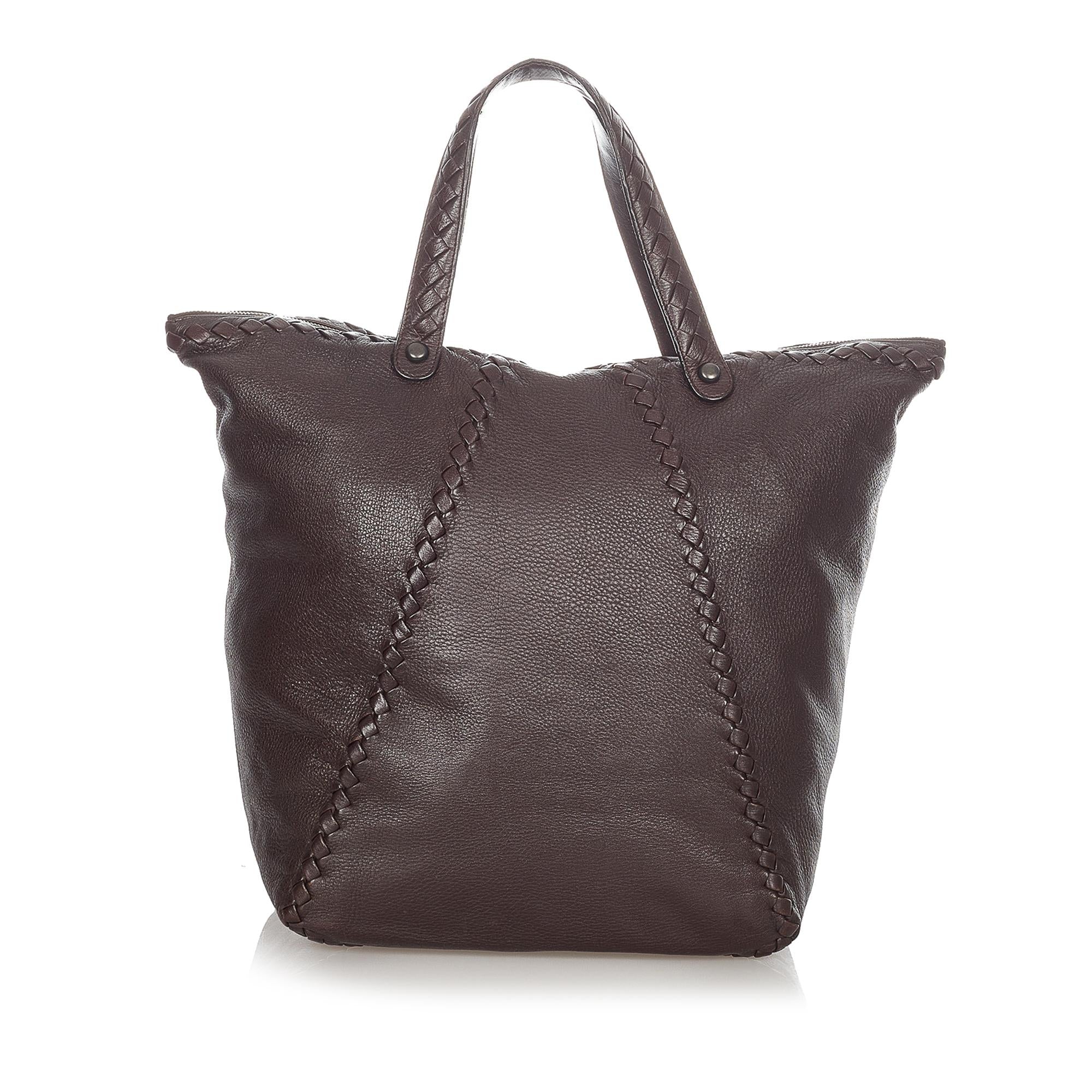 Bottega Veneta Cervo Leather Tote shops Bag