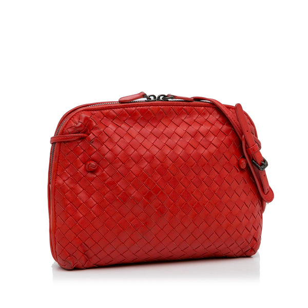Bottega Veneta Intrecciato Nodini Leather Crossbody Bag (SHG-29701) – LuxeDH