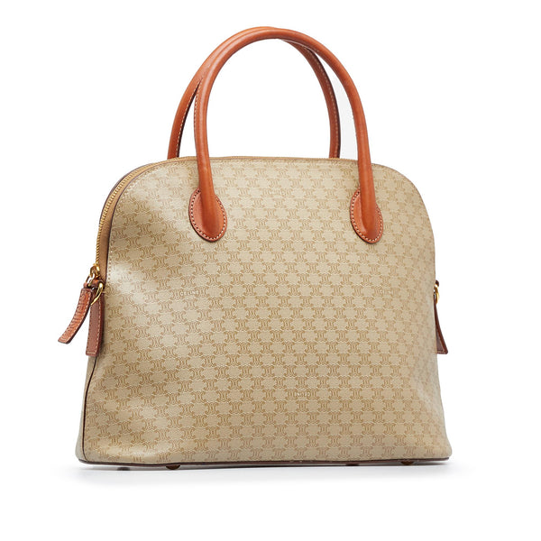 Celine Brown Vintage Macadam Dome Bag Celine