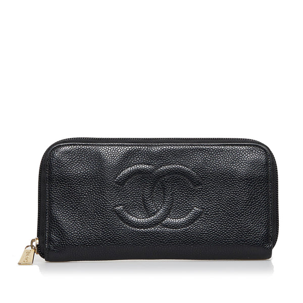 Chanel Black Caviar CC Zip Coin Purse