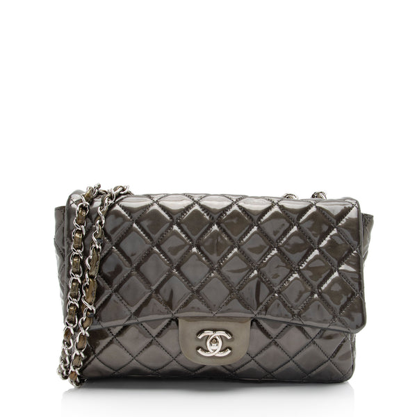 Chanel jumbo best sale patent leather