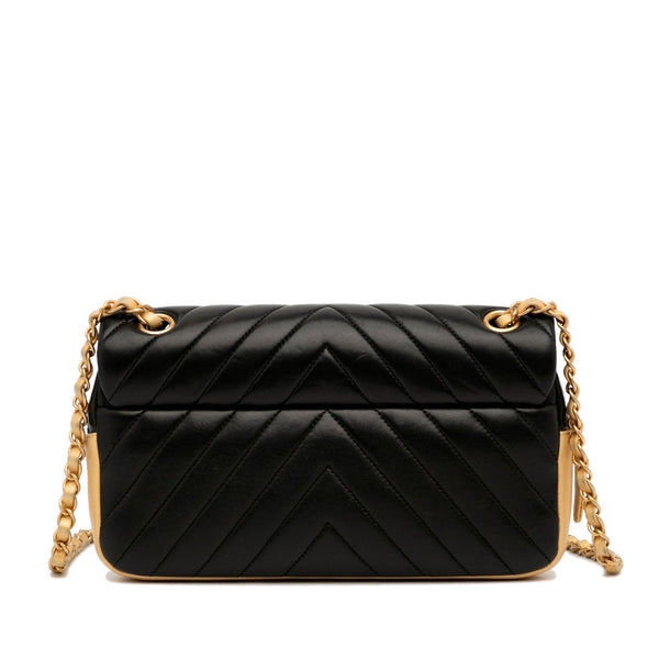 Chanel Small Chevron Lambskin Single Flap (SHG-P98Q6l) – LuxeDH