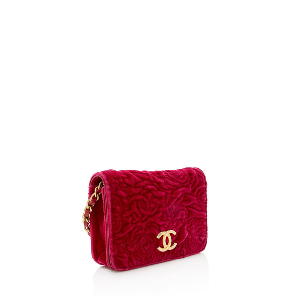 Chanel Camellia Velour Pouch