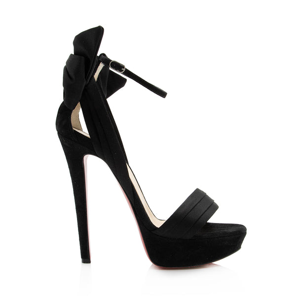 Louis Vuitton Black Suede Ankle Straps Pumps High Heel Shoes Size
