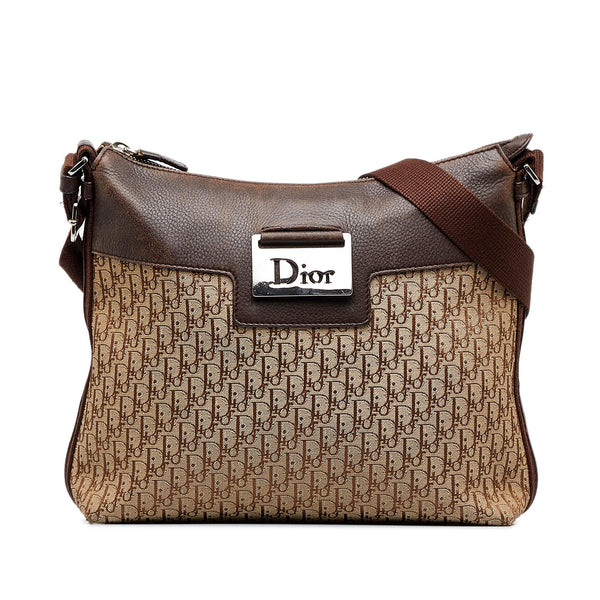 Christian Dior Street Chic Shoulder Bag Brown Leather 