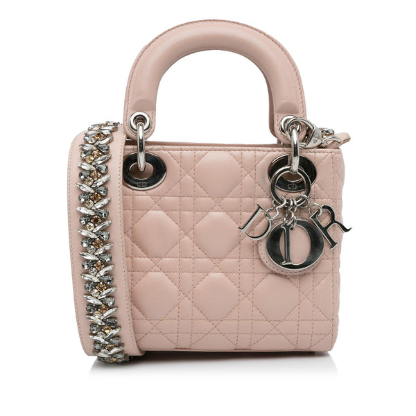 Dior Mini Lambskin Cannage Lady Dior SHG 6R4OLG LuxeDH