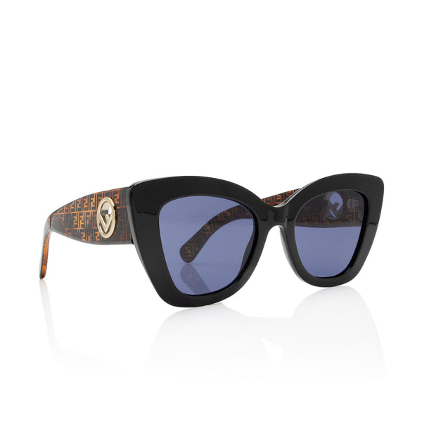 Fendi Sunglasses, Gold Grey F Is Ff / S Cat Eye Square Mirror Sunglasses,  Gold/Grey, New, Tradesy