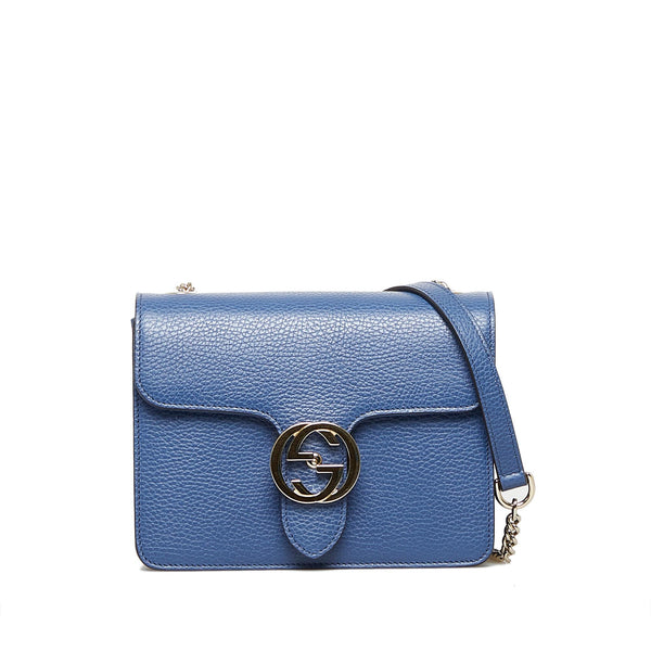 Gucci Blue Dollar Calf Interlocking G Crossbody Gucci