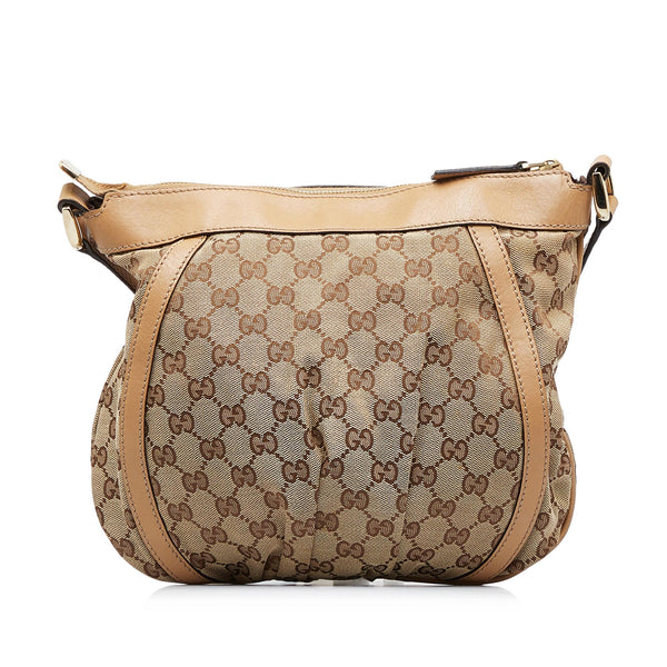 Brown Gucci GG Canvas Abbey D-Ring Crossbody Bag