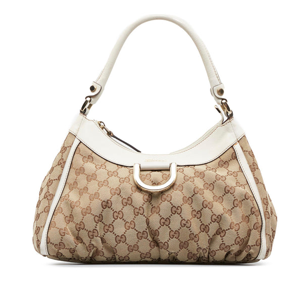 Gucci GG Canvas Abbey D-Ring Handbag (SHG-28190) – LuxeDH