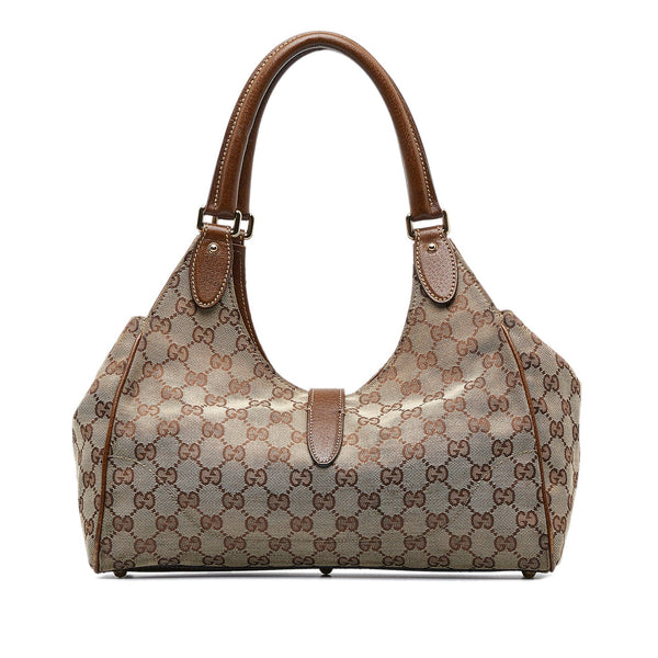 Gucci GG Canvas New Jackie Satchel Brown