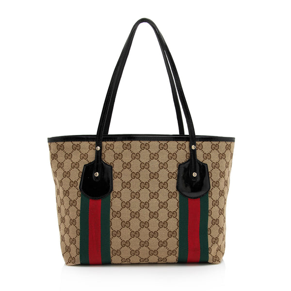 AUTHENTIC Gucci GG Canvas Medium Web Hobo Bag FLAW