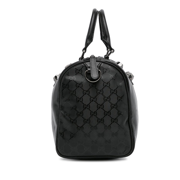 GUCCI 'SYLVIE 1969' SHOULDER BAG, Black Gucci GG Canvas Boston Bag