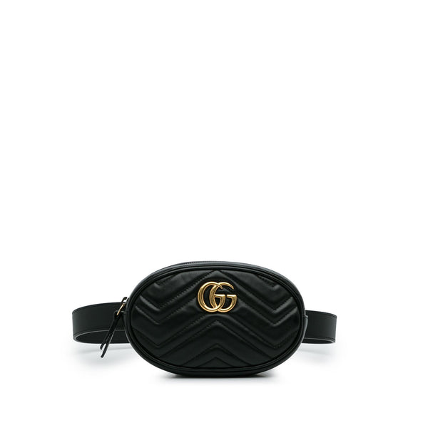 Gucci Marmont Matelasse Belt Bag - Black Waist Bags, Handbags