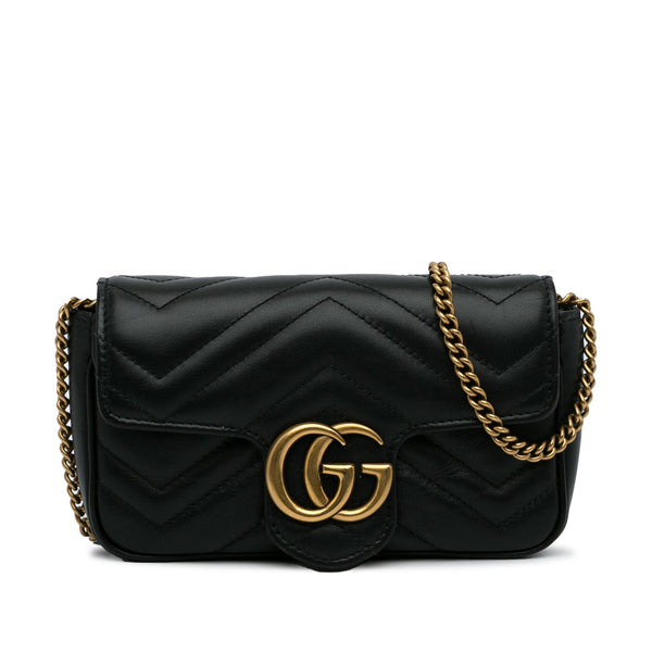 GG Marmont Super Mini Shoulder Bag in White - Gucci