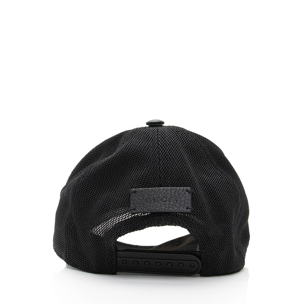 Gucci Nylon GG Baseball Cap Hat in Black