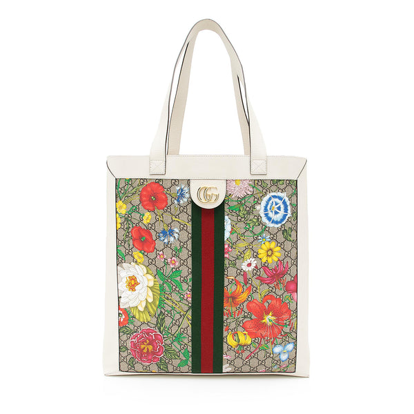 Gucci Floral Tote Shopping Bag