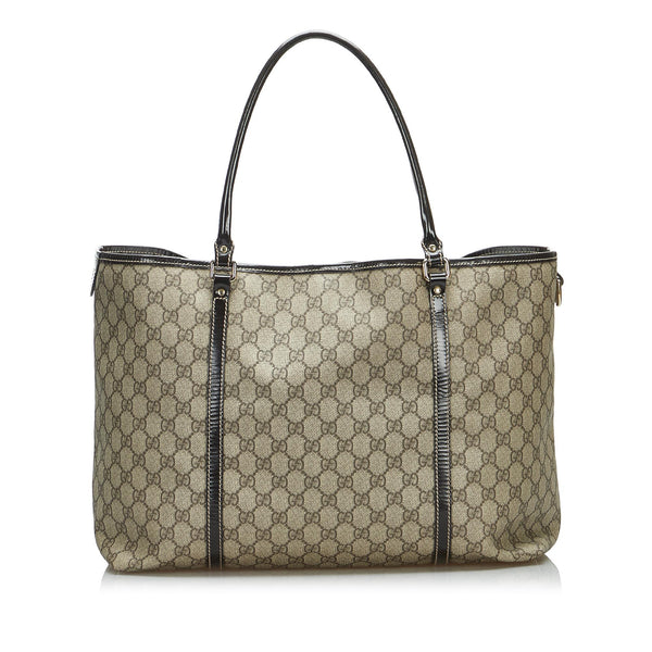 Gucci Medium Logo Print Cotton Tote Bag (SHG-26520) – LuxeDH