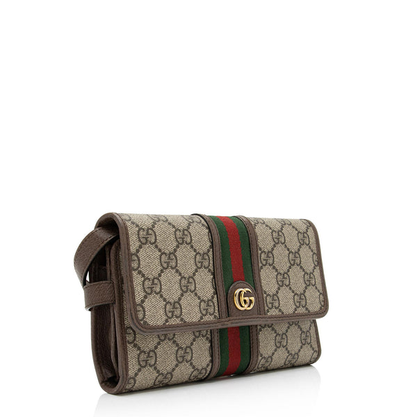 Gucci Ophidia Fold Over Duffle Bag GG Coated Canvas Mini at