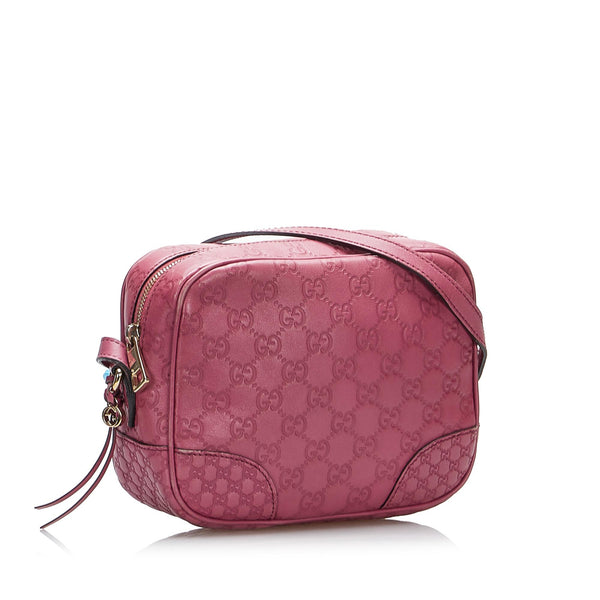 Gucci Bree Guccissima Leather Top Handle Bag Pink