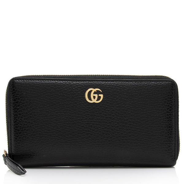 Gucci Leather GG Marmont Zip Around Wallet (SHF-POjOPf) – LuxeDH