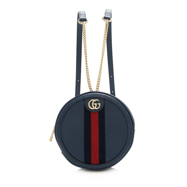 Gucci Leather Ophidia Round Mini Backpack SHF 22424 LuxeDH