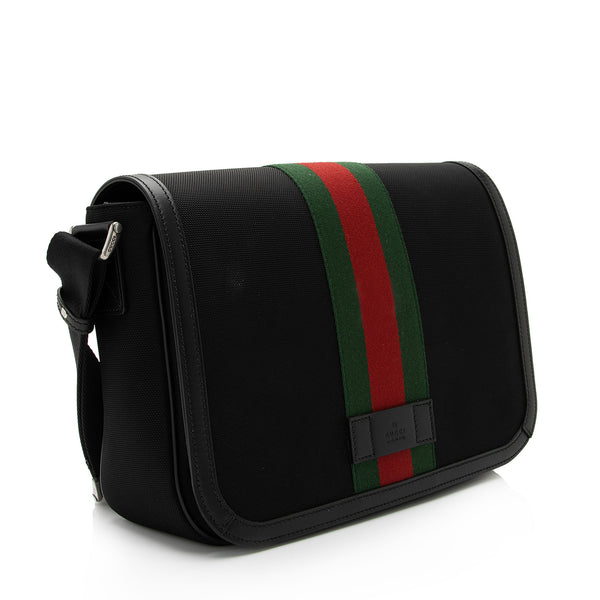 Gucci Techno Canvas Web Messenger Bag (SHF-19392) – LuxeDH