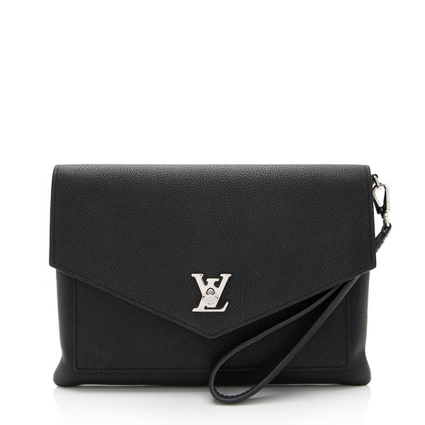 Louis Vuitton Mylockme Chain Pochette Leather Black