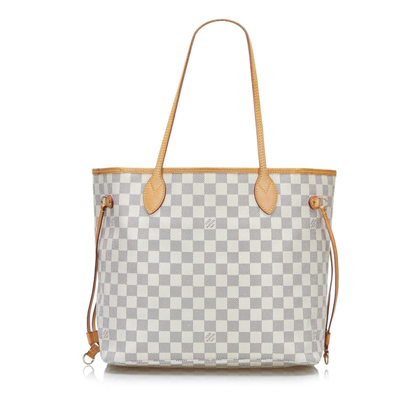 Louis Vuitton Damier Azur Neverfull Bag GM White