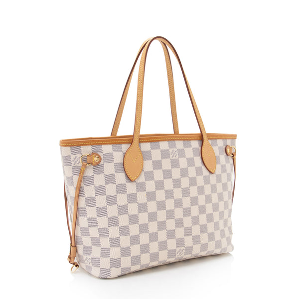 Louis Vuitton Monogram Damier Azur Small Neverfull PM Bag White