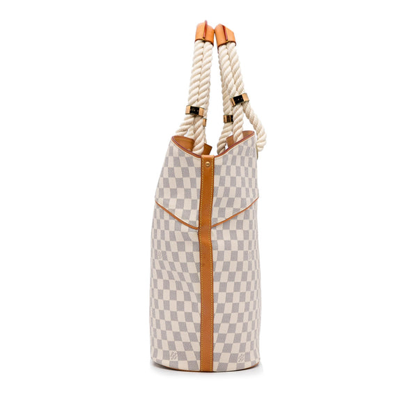 Louis Vuitton Figheri PM Damier Azur Canvas Shoulder Bag on SALE
