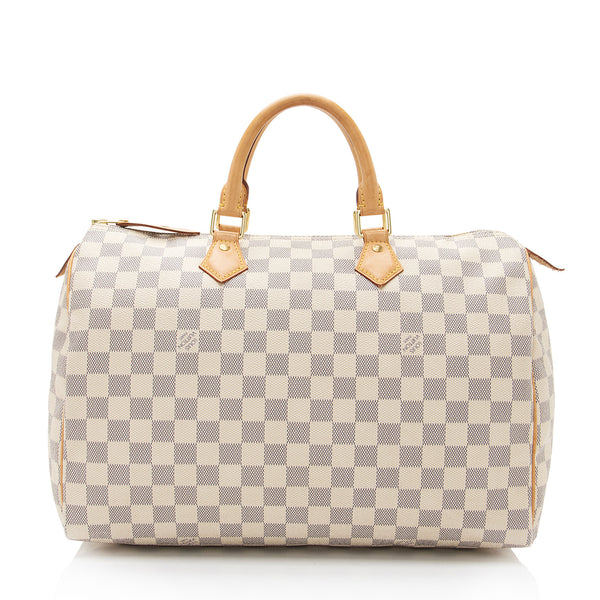 Louis Vuitton Damier Azur Speedy 35 Satchel (SHF-Sjma9Y) – LuxeDH