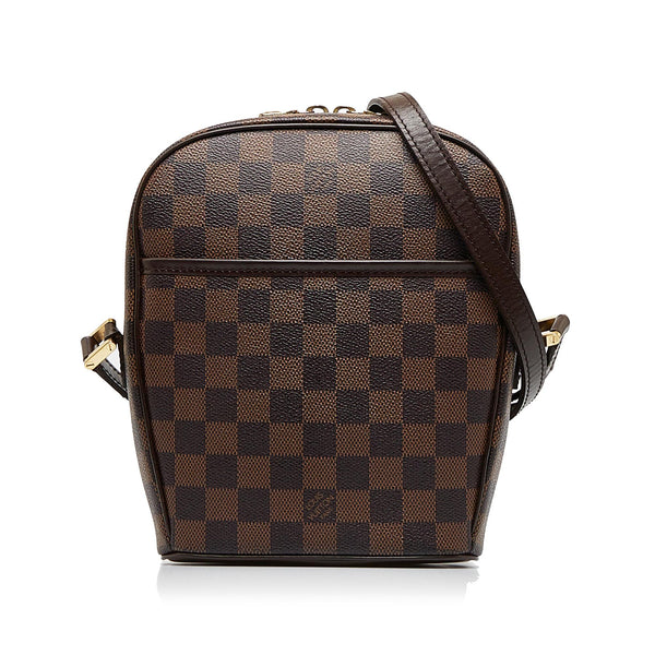 LOUIS VUITTON Damier Ebene Ipanema PM Brown Crossbody Bag