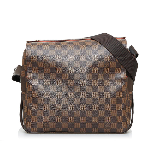 LOUIS VUITTON Naviglio Damier Ebene Messenger Bag Brown