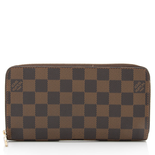 Louis Vuitton Damier Ebene Dark Brown Zippy Wallet - A World Of