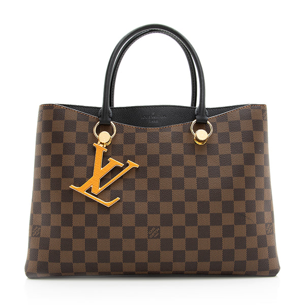 Louis Vuitton Riverside Damier Ebene Satchel Shoulder Bag Brown