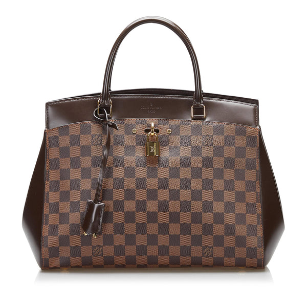 Louis Vuitton Damier Ebene Rivoli MM Brown Ladies Tote Handbag