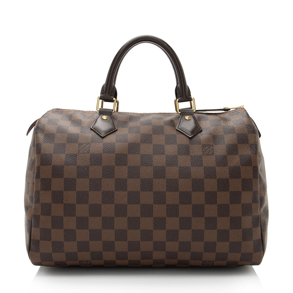 Louis Vuitton Speedy 30 Damier Ebene Satchel Bag in Brown