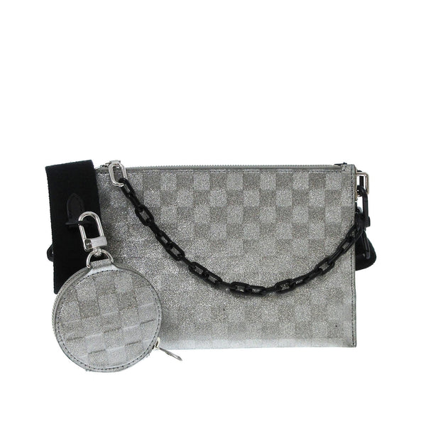 Louis Vuitton Damier Glitter Taurillon In The Loop Trio Pouch (SHG