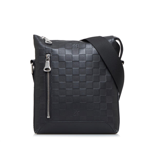 Louis Vuitton Black Damier Leather Infini Discovery BB Messenger