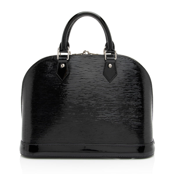 LOUIS VUITTON Used Handbag Black Epi Leather Alma PM