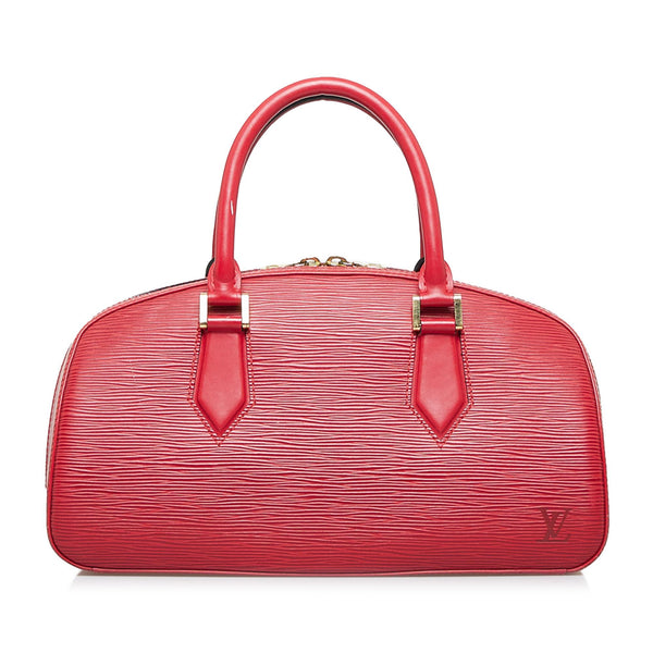 LOUIS VUITTON Jasmine Epi Leather Satchel Bag Red - Final Sale