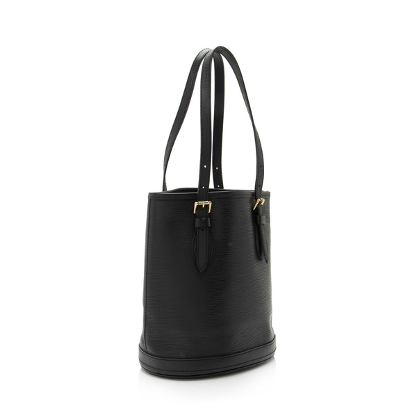 EUC Authentic Louis Vuitton Hand Bag small petit bucket brown purse tote LV  
