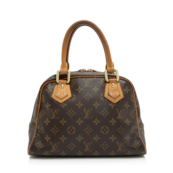 Louis Vuitton Handbag Monogram Manhattan PM Brown Canvas Women's