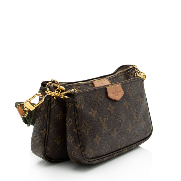 Pre-owned Louis Vuitton Multi Pochette Accessoires Leather Crossbody Bag In  Brown