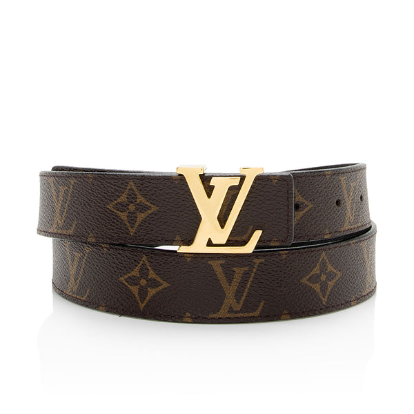 Louis Vuitton - Authenticated Initiales Belt - Patent Leather Black for Women, Very Good Condition