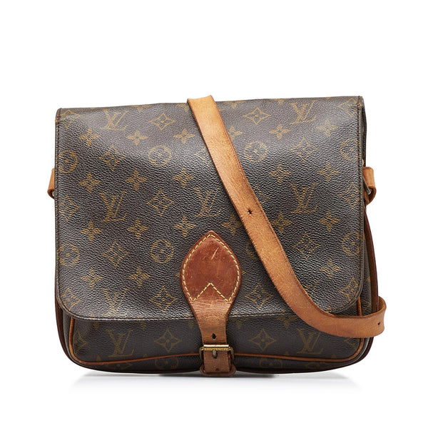 Cartouchiere Monogram Leather Cross Body Bag