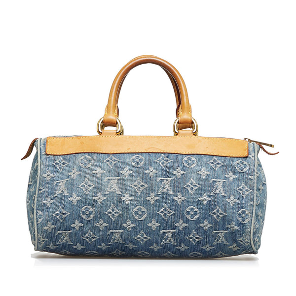 Louis Vuitton Monogram Denim Neo Speedy Satchel - FINAL SALE (SHF-2020 –  LuxeDH