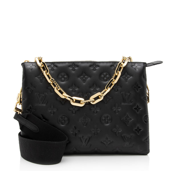 Louis Vuitton Monogram Embossed Coussin PM - Black Shoulder Bags