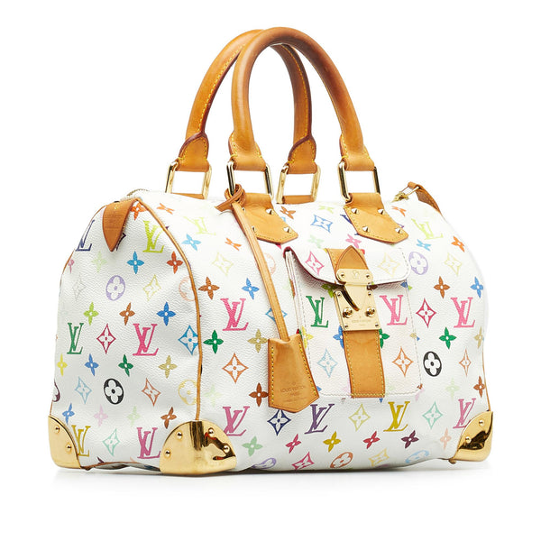 Louis Vuitton Monogram Multicolor Speedy 30 - White Handle Bags